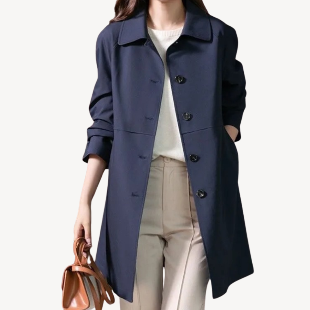 Trench-coat mi-long élégant pour femme