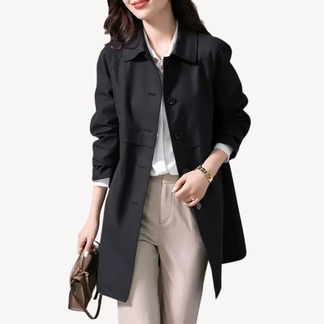 Trench-coat mi-long élégant pour femme