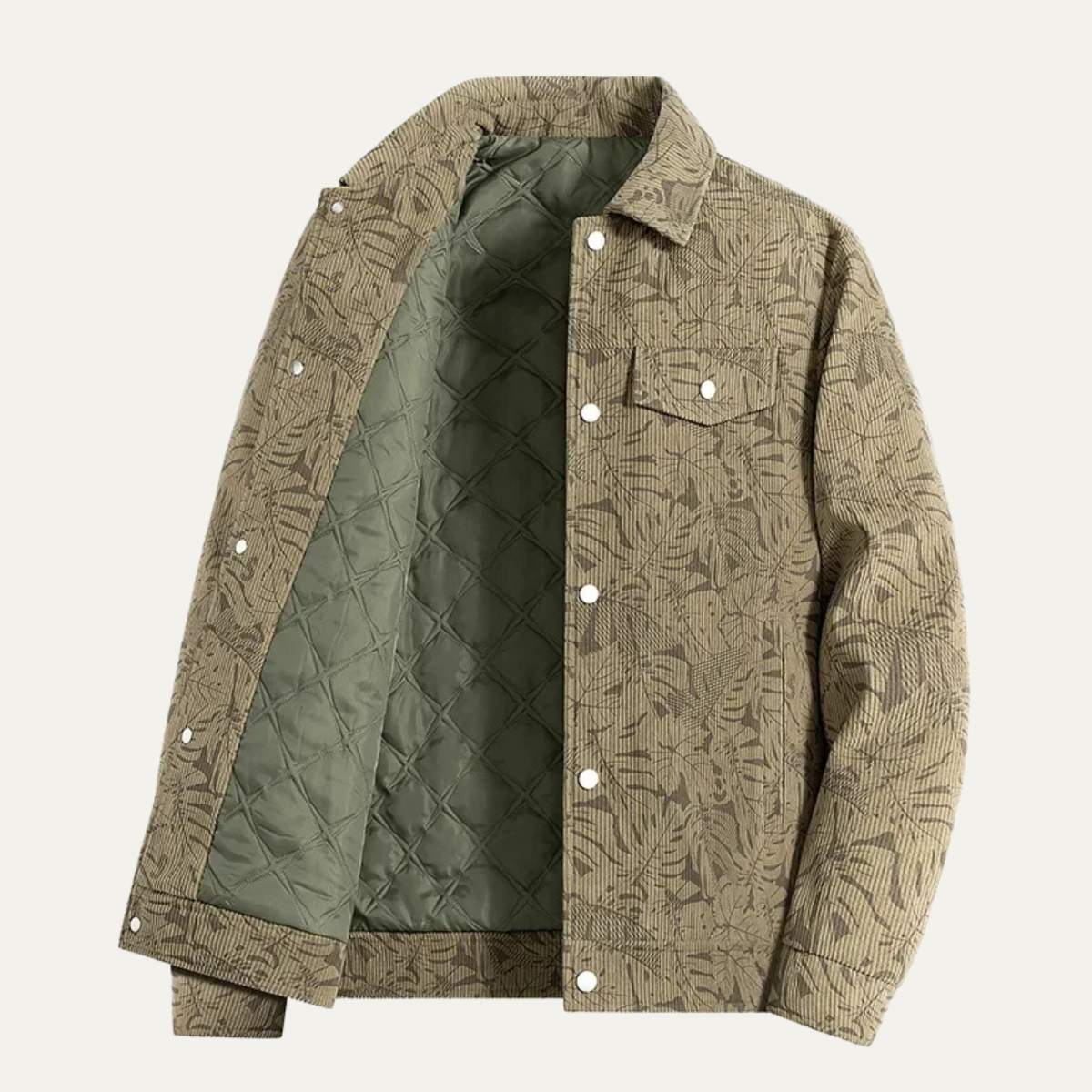 Veste-chemise en velours côtelé pour homme