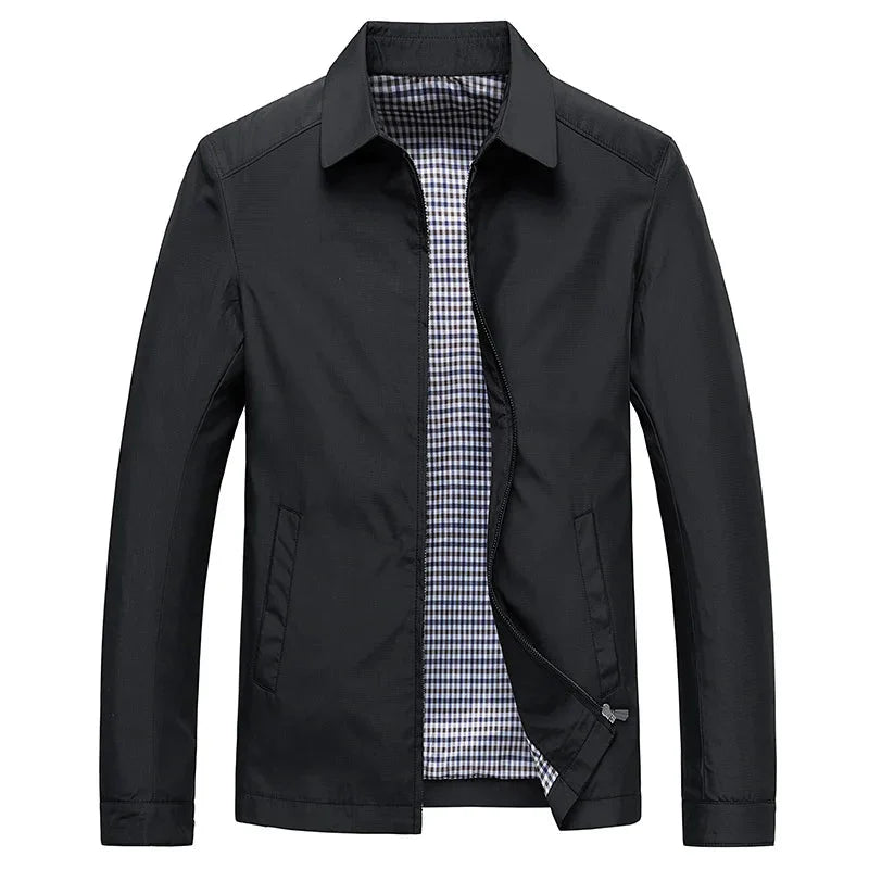 Veste Harrington légère à doublure à carreaux pour homme