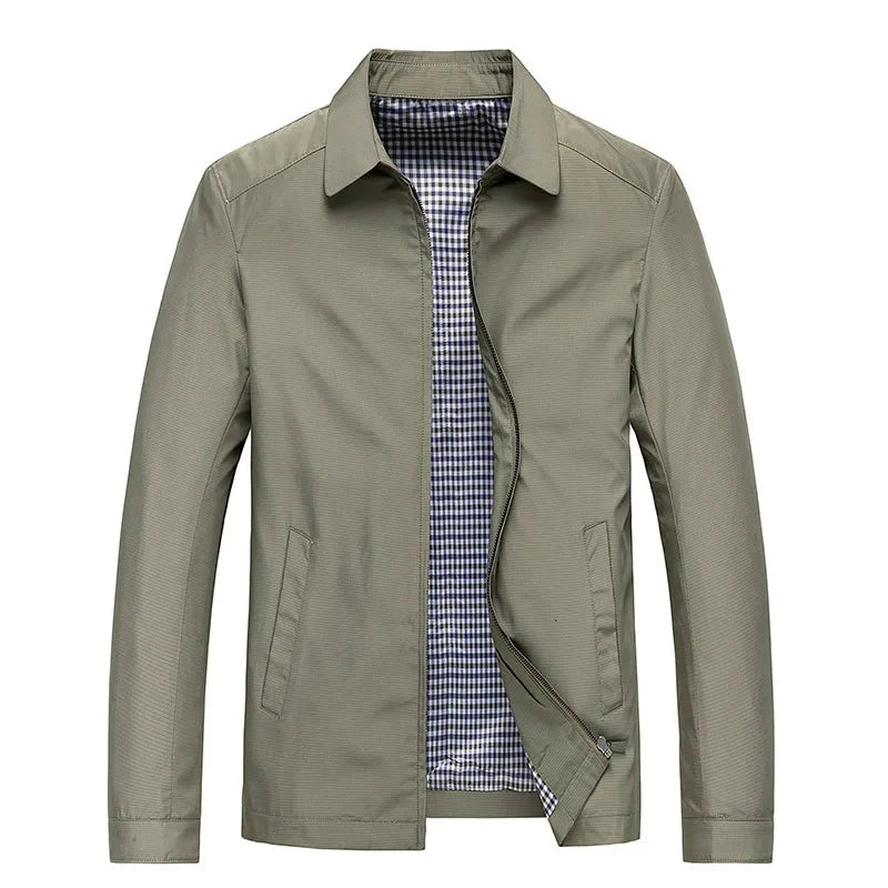 Veste Harrington légère à doublure à carreaux pour homme