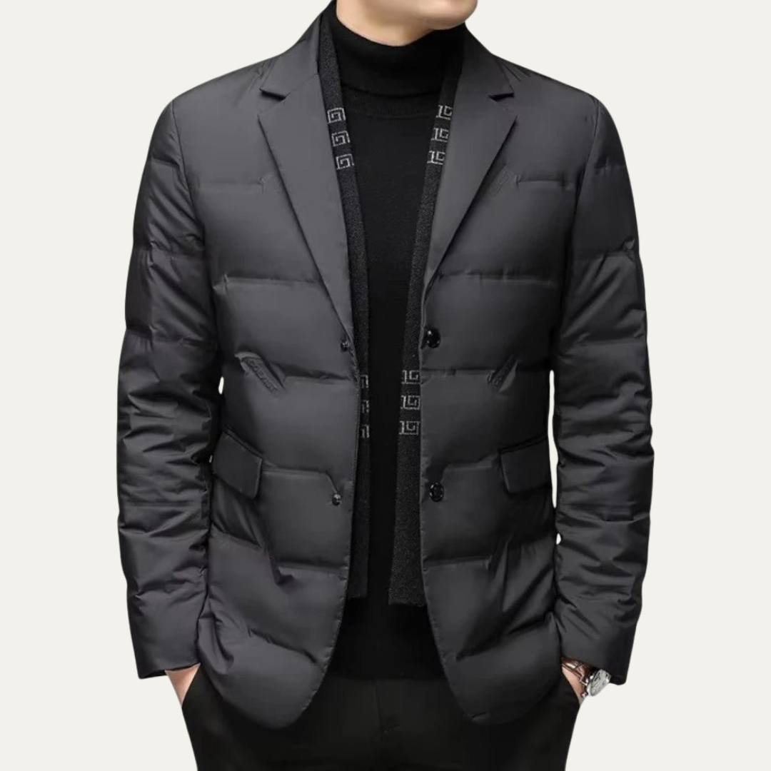 Veste blazer matelassée en duvet pour homme