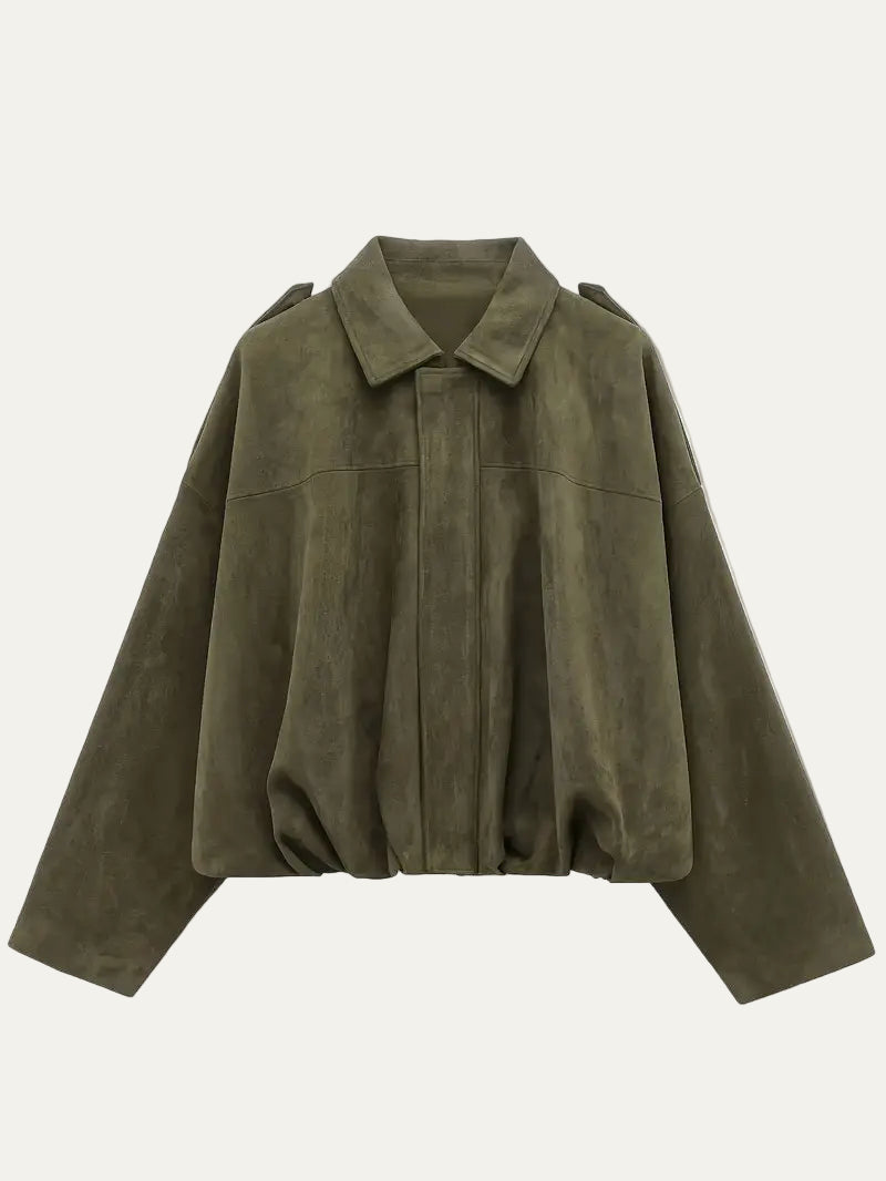 Veste bomber courte oversize pour femme