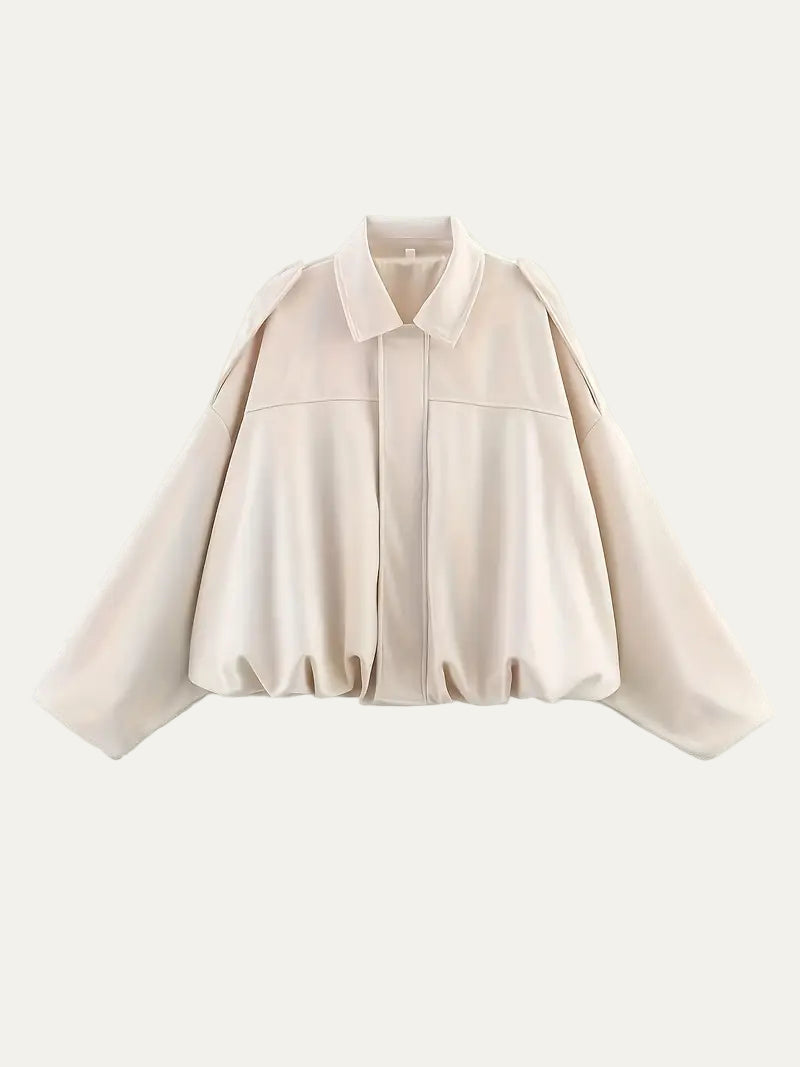 Veste bomber courte oversize pour femme