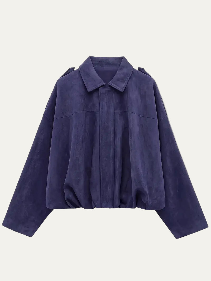 Veste bomber courte oversize pour femme