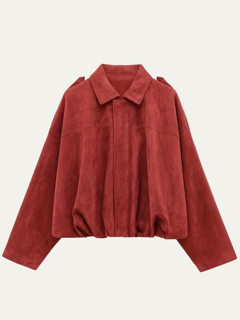 Veste bomber courte oversize pour femme