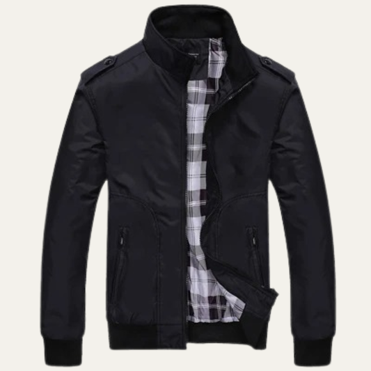 Veste bomber légère classique à col montant pour homme