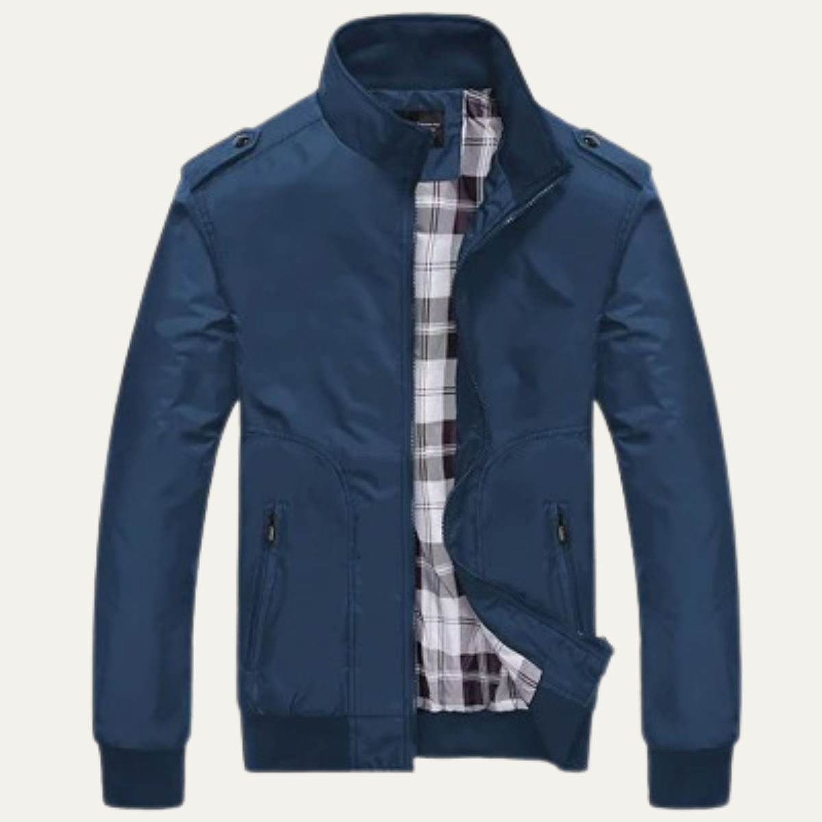 Veste bomber légère classique à col montant pour homme
