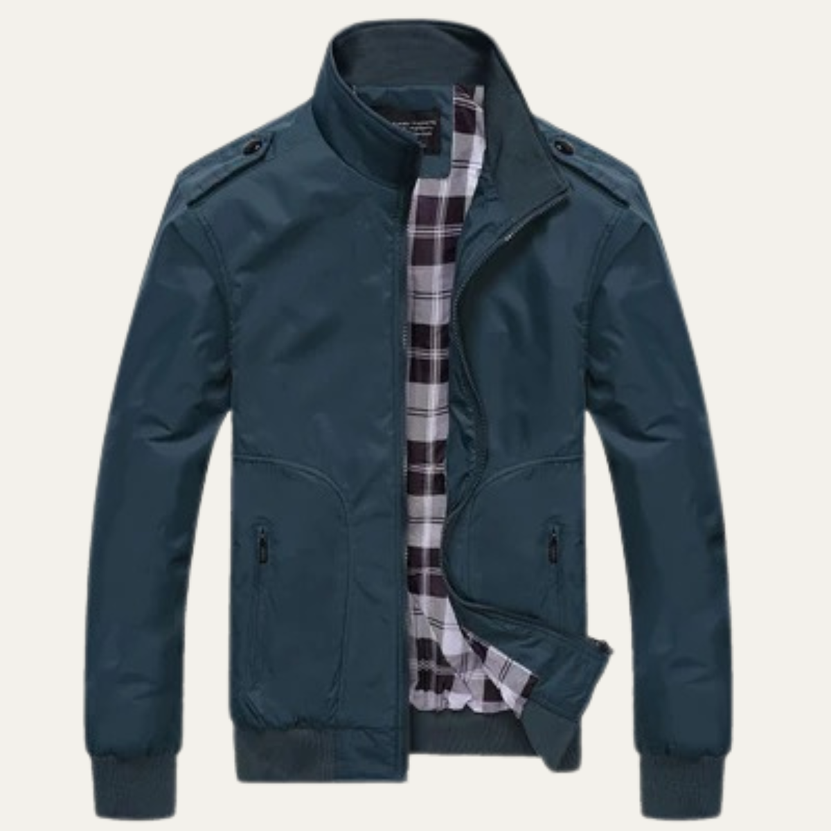 Veste bomber légère classique à col montant pour homme