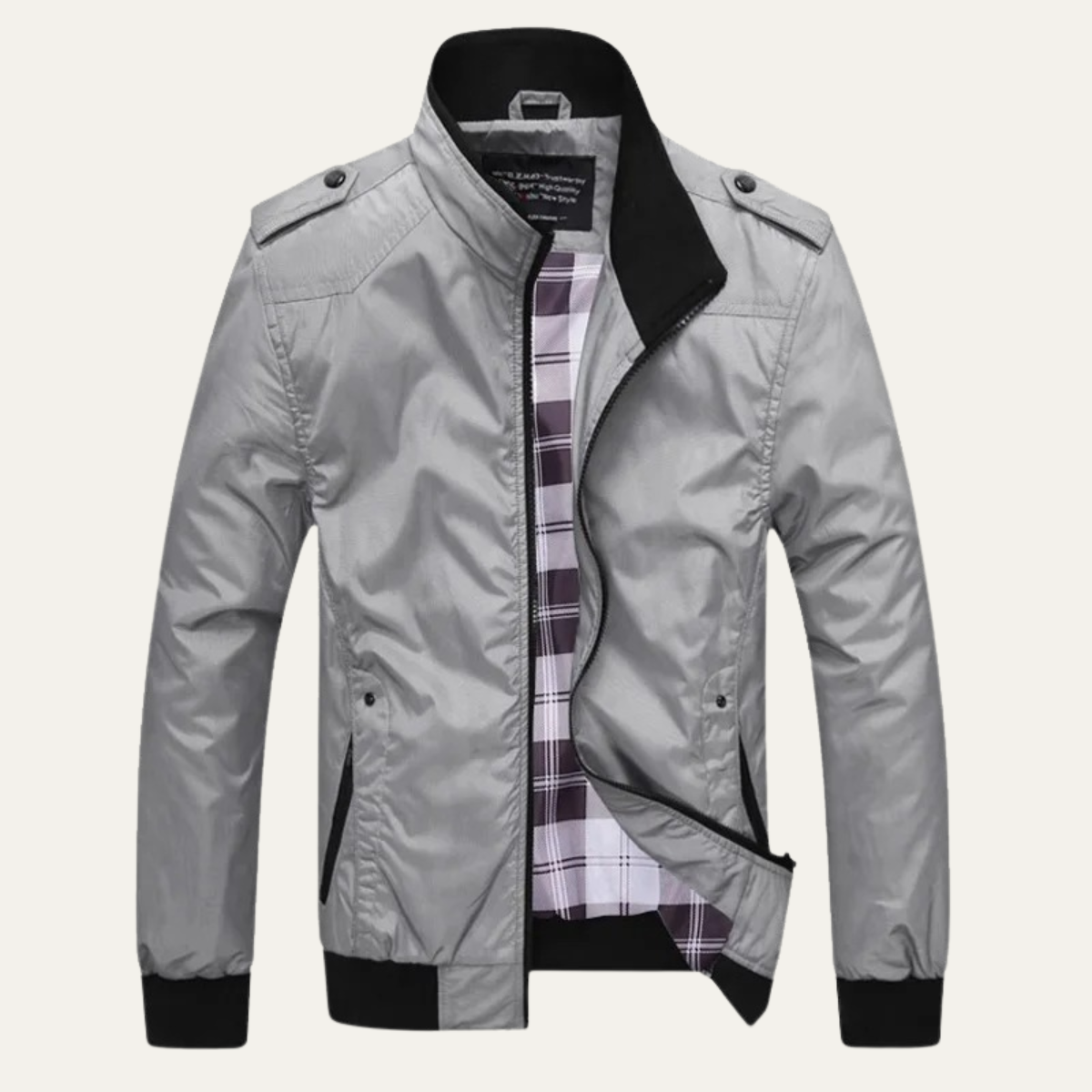 Veste bomber légère classique à col montant pour homme
