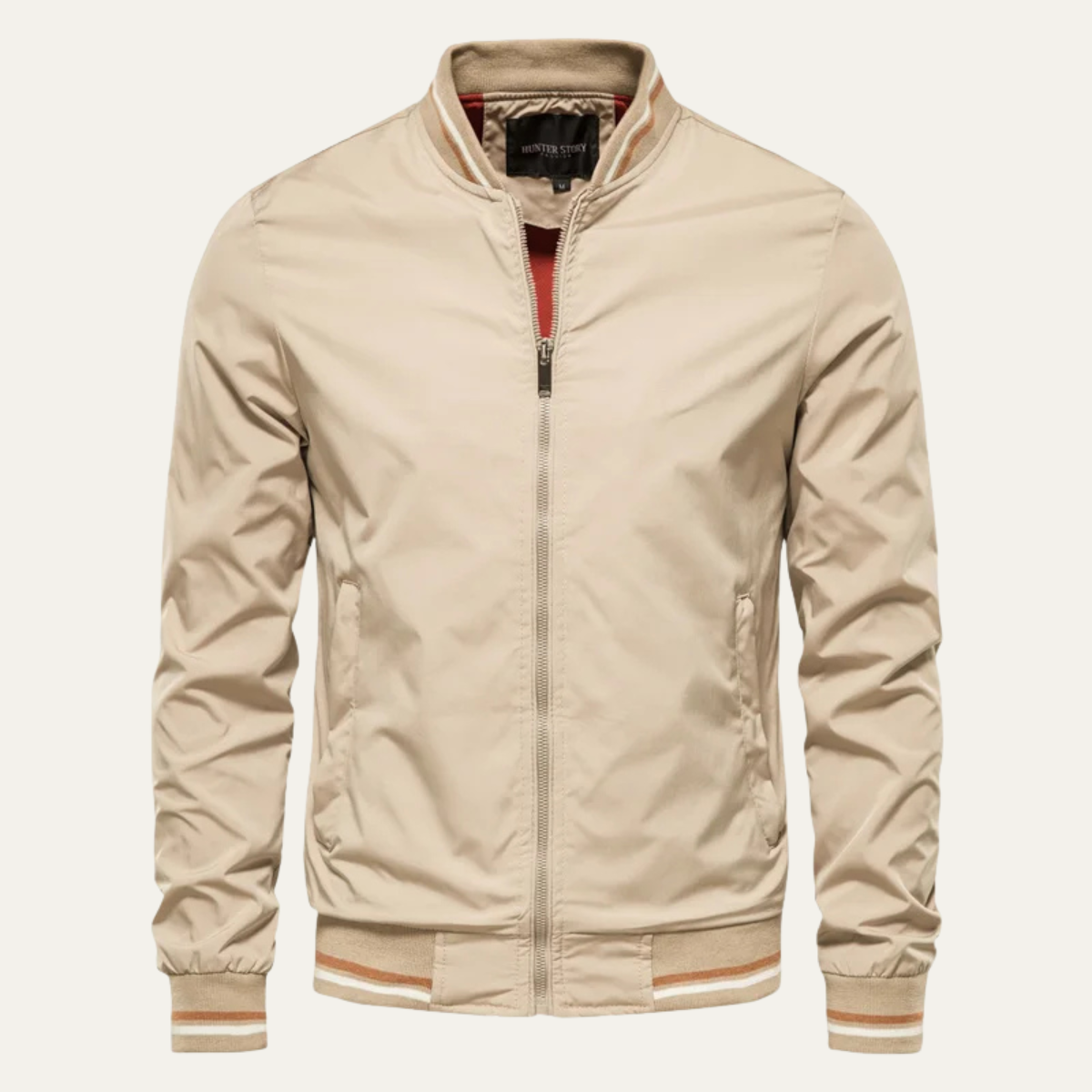 Veste bomber rayée classique pour homme