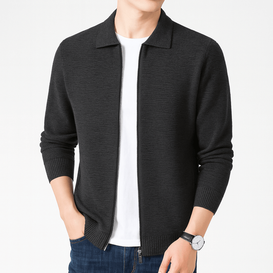 Veste bomber zippée minimaliste pour homme