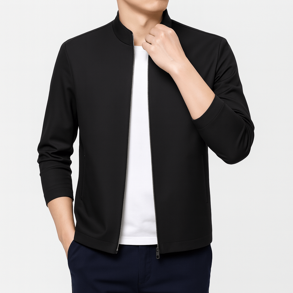 Veste bomber zippée minimaliste pour homme