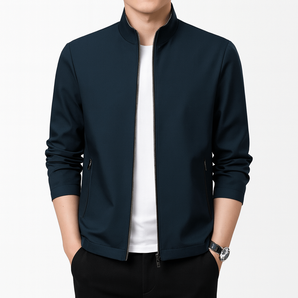 Veste bomber zippée minimaliste pour homme