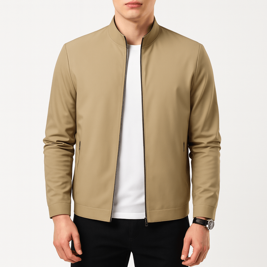 Veste bomber zippée minimaliste pour homme