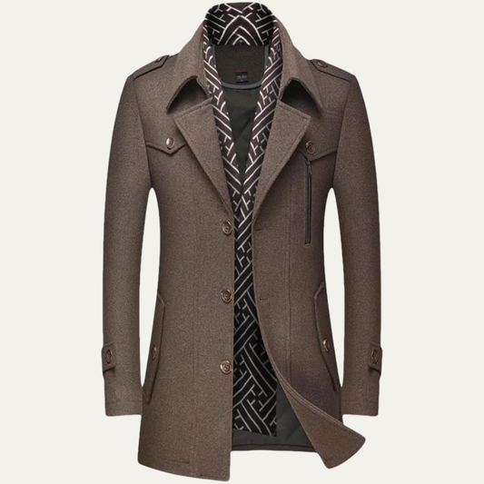 Veste caban à col superposé pour homme