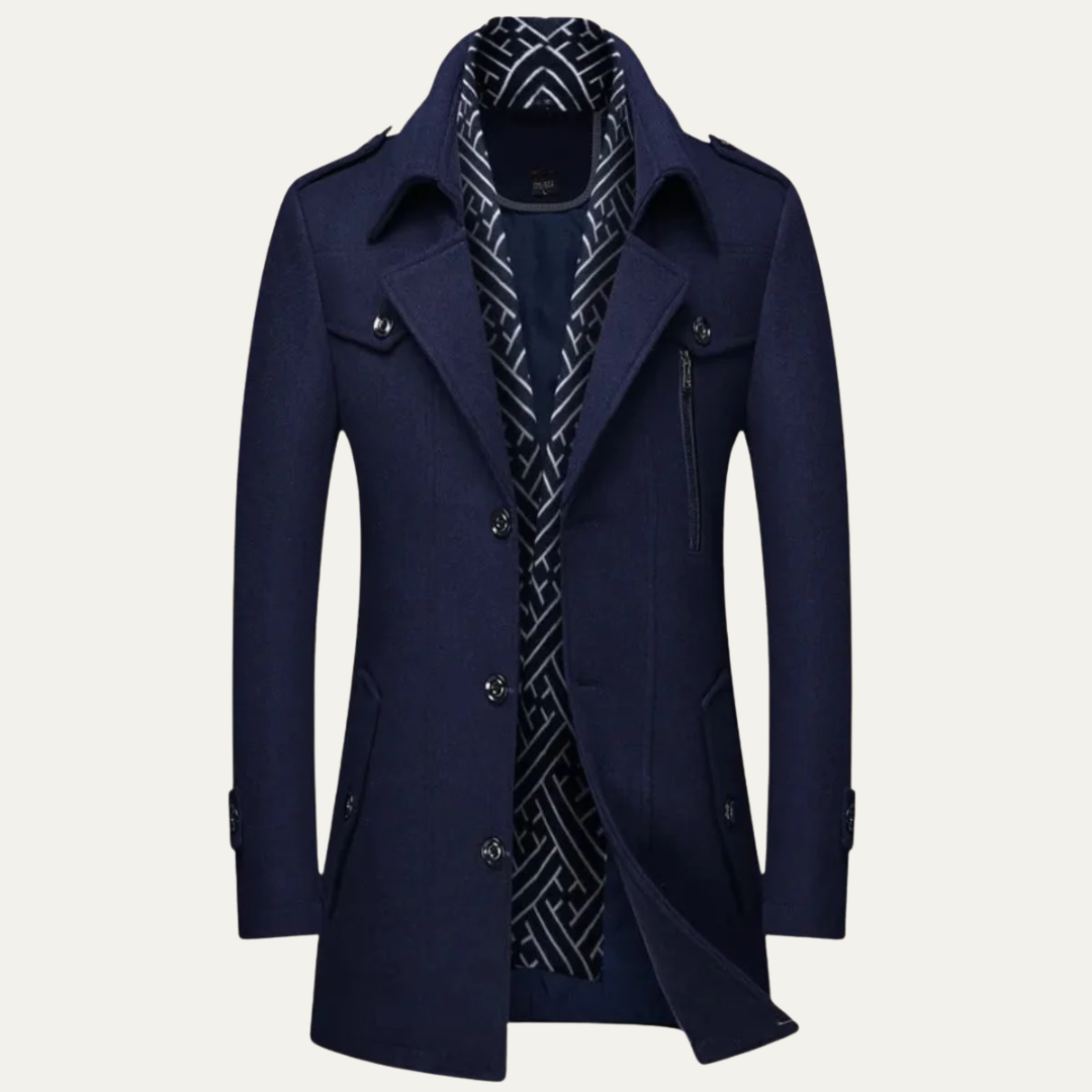 Veste caban à col superposé pour homme