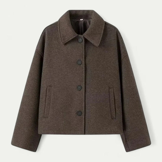 Veste courte moderne en laine mélangée pour femme