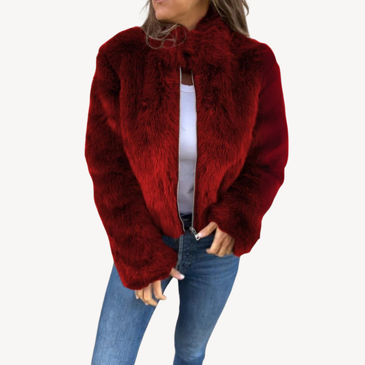 Veste d'hiver en peluche pour femme