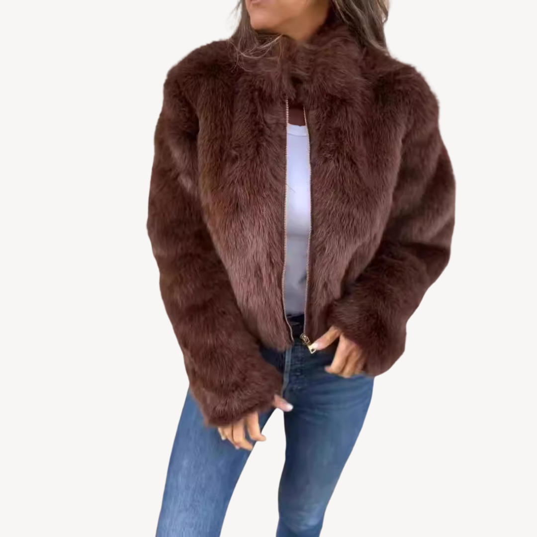 Veste d'hiver en peluche pour femme