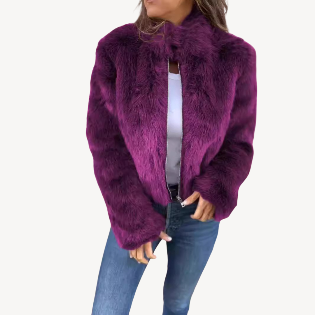 Veste d'hiver en peluche pour femme