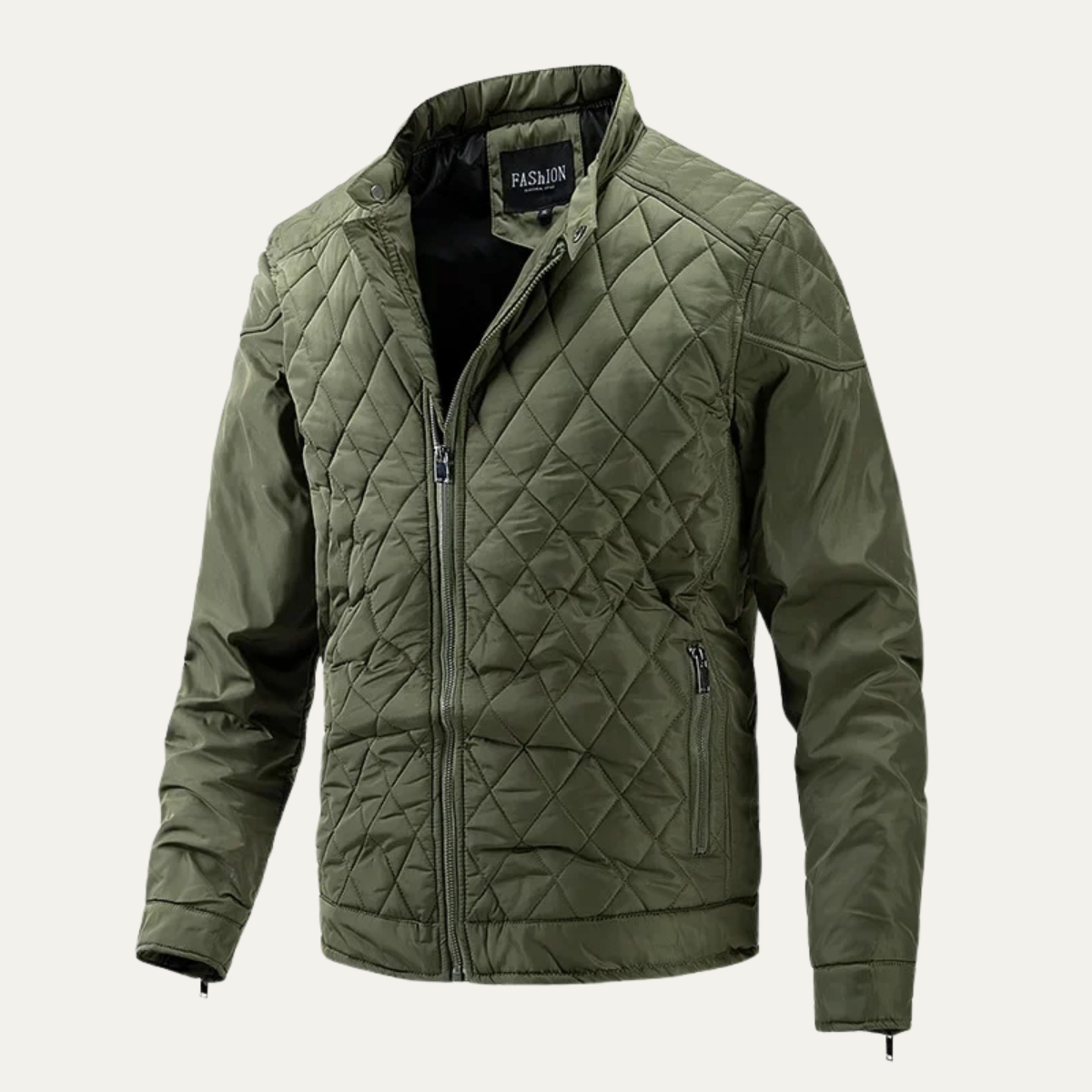 Veste de course matelassée en losanges pour homme