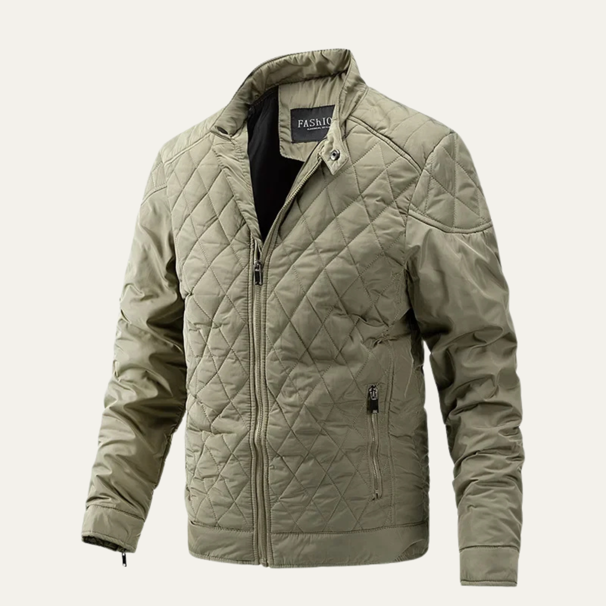 Veste de course matelassée en losanges pour homme