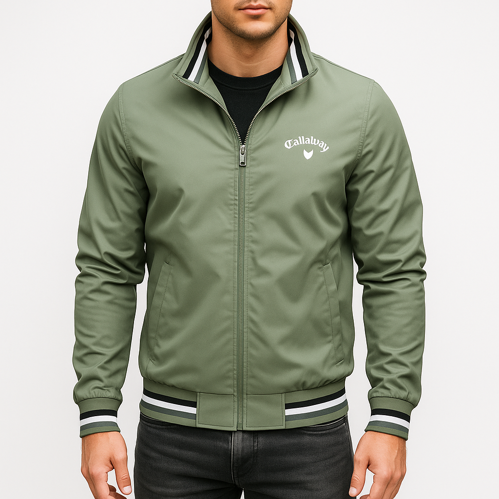 Veste de golf homme à bordures côtelées
