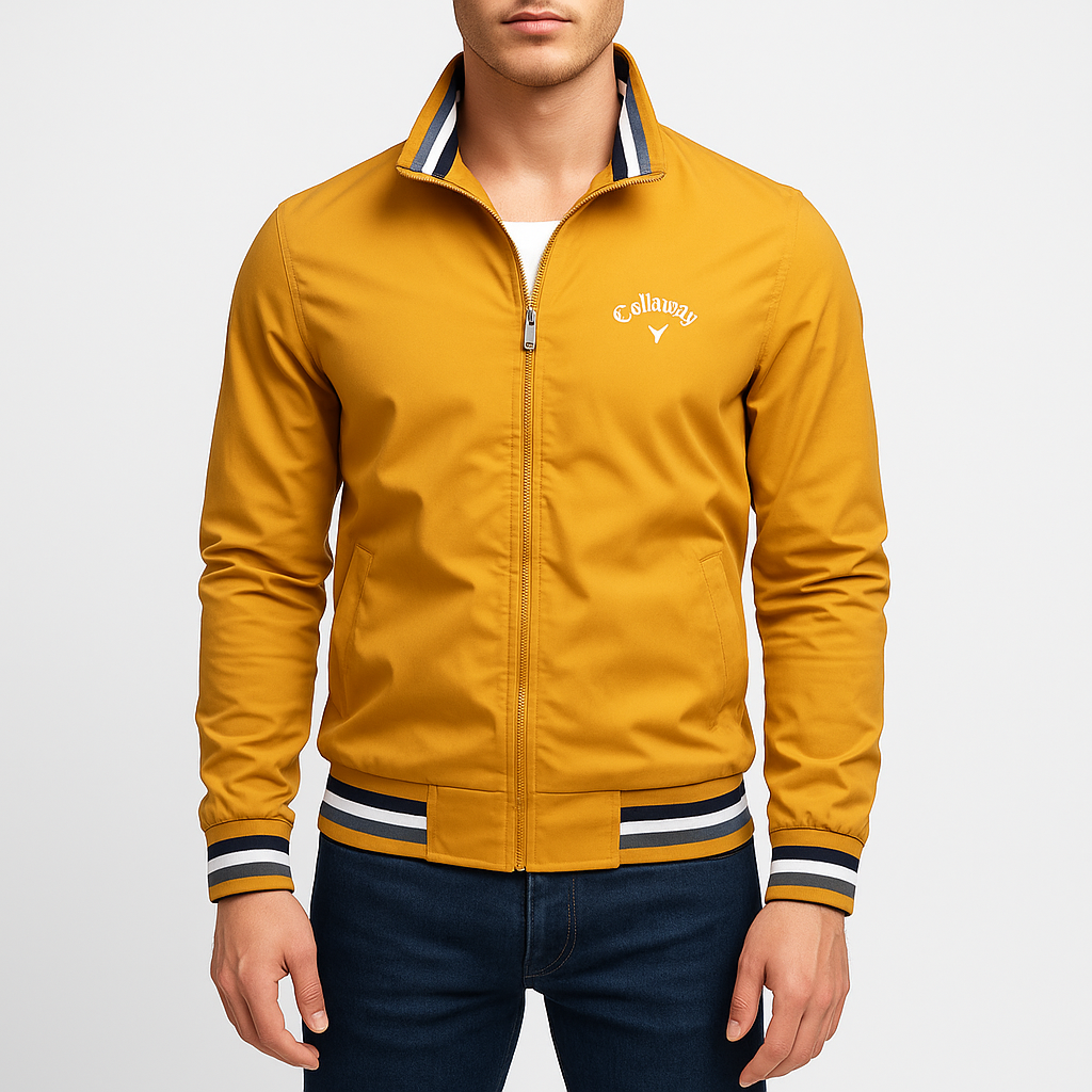 Veste de golf homme à bordures côtelées