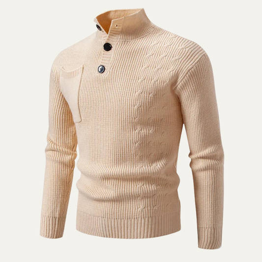 Veste homme à fermeture éclair intégrale et col montant