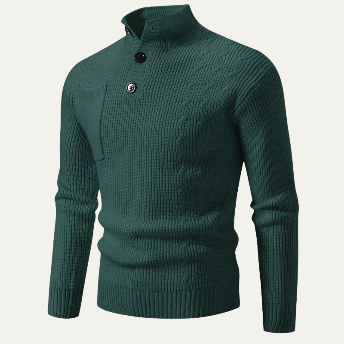 Veste homme à fermeture éclair intégrale et col montant