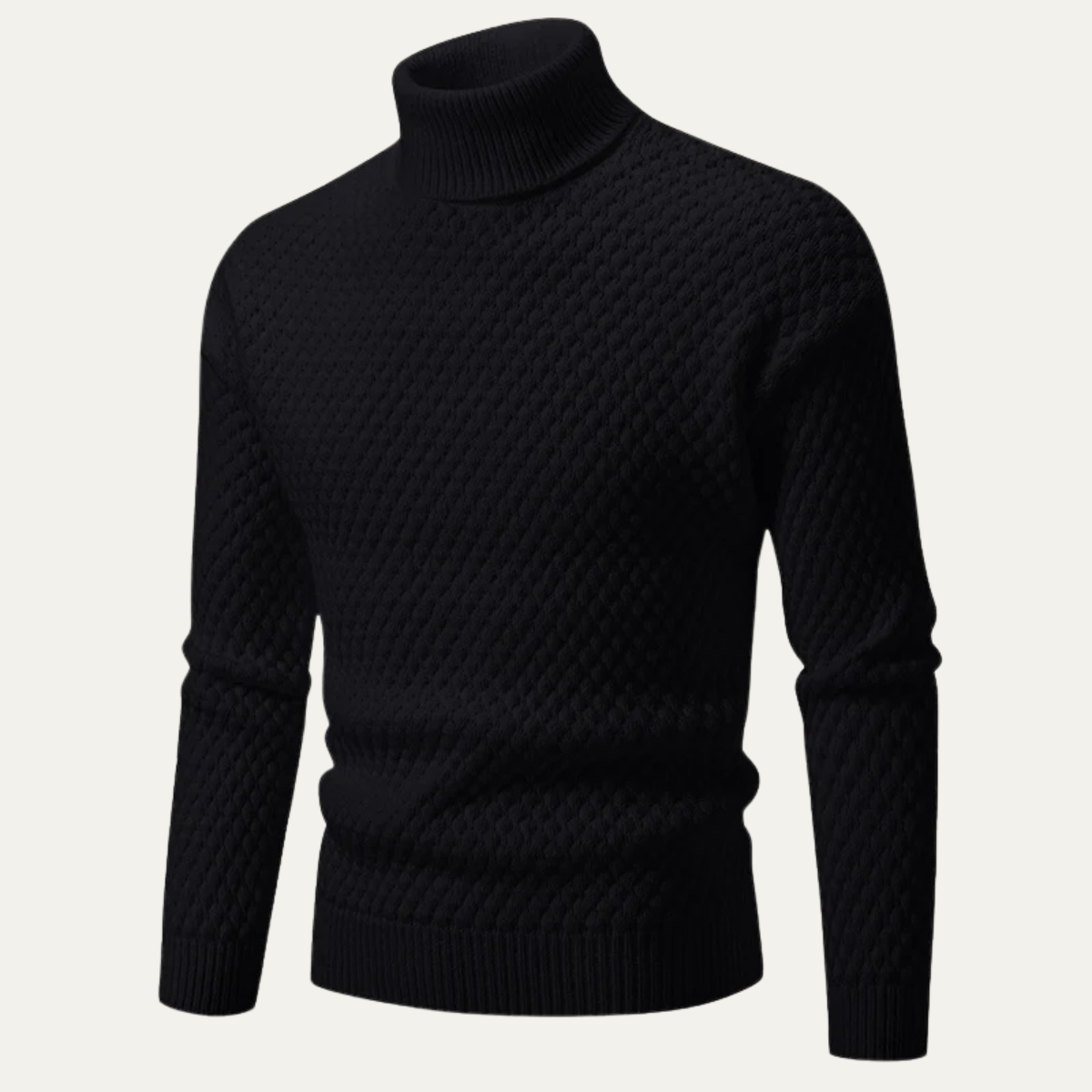 Veste homme en cuir lisse à col montant