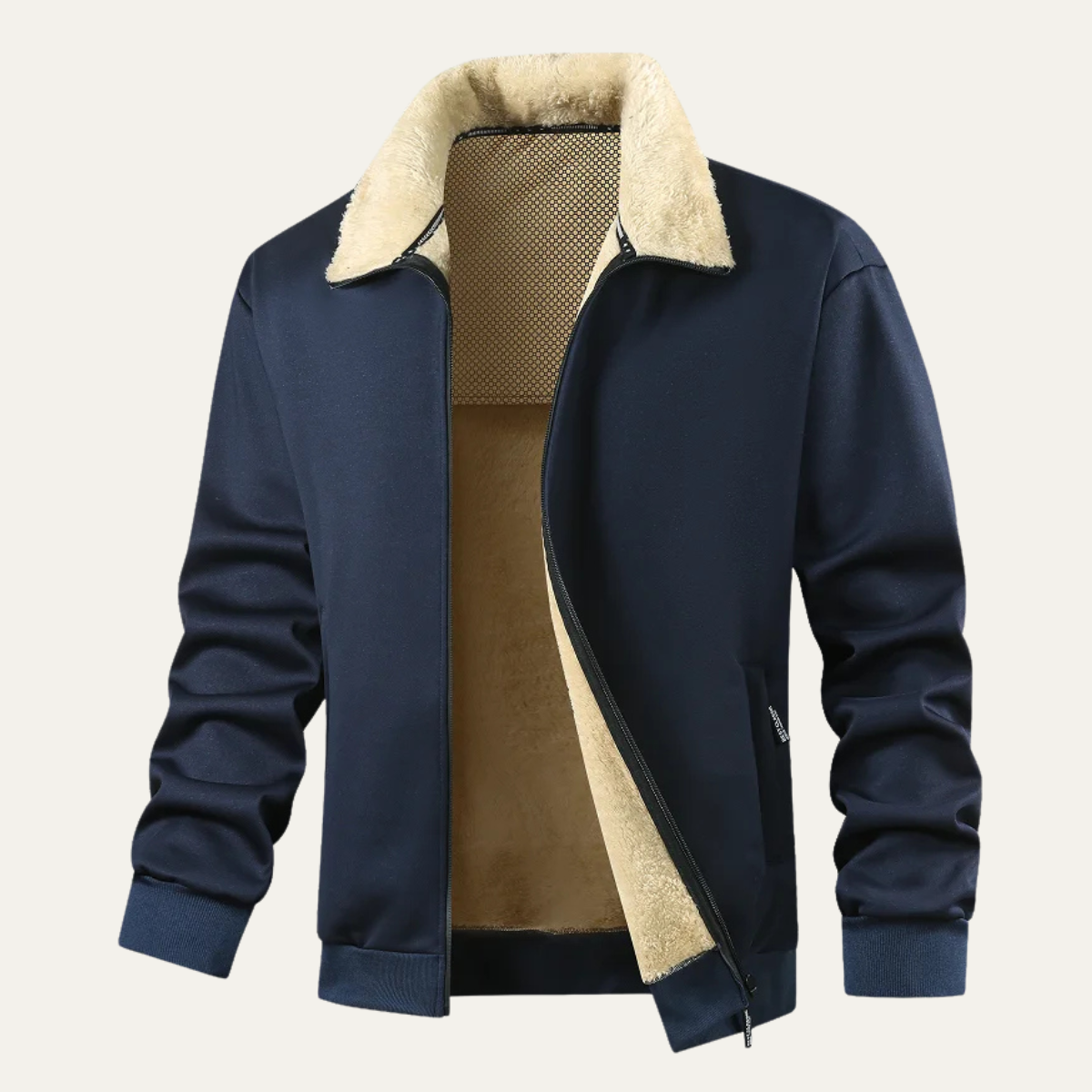 Veste homme en sherpa doublée lisse