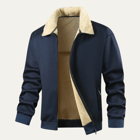 Veste homme en sherpa doublée lisse