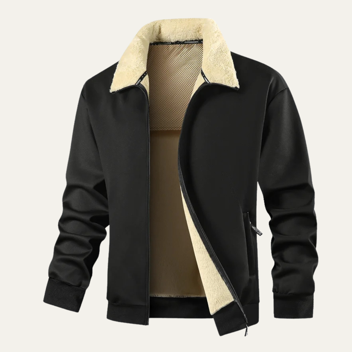 Veste homme en sherpa doublée lisse