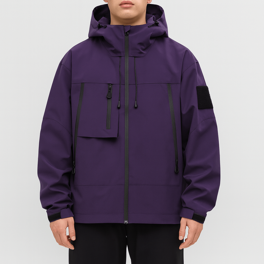 Veste imperméable multipoches pour homme
