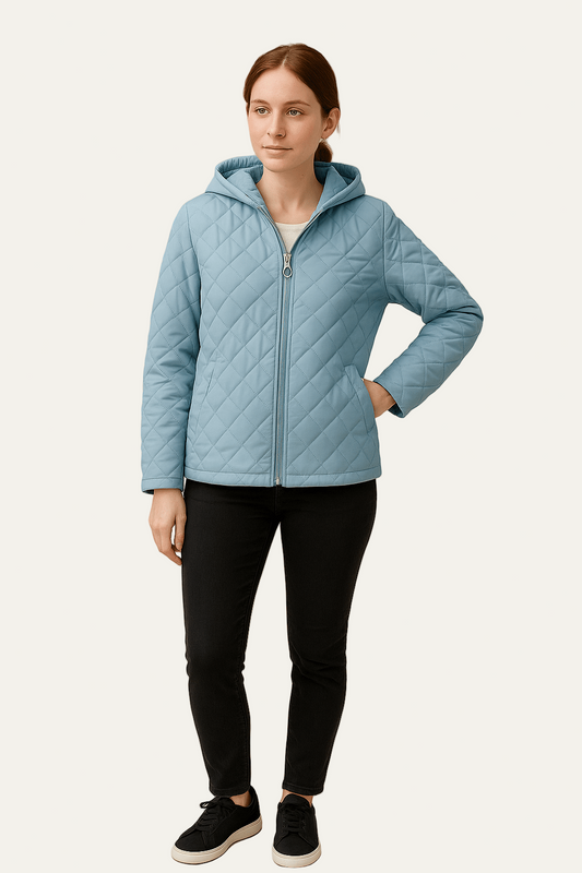 Veste matelassée à capuche pour femme