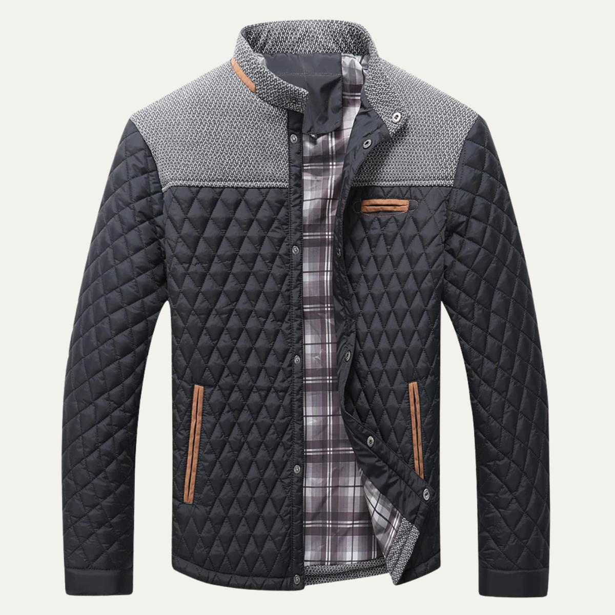 Veste matelassée à empiècement pour homme