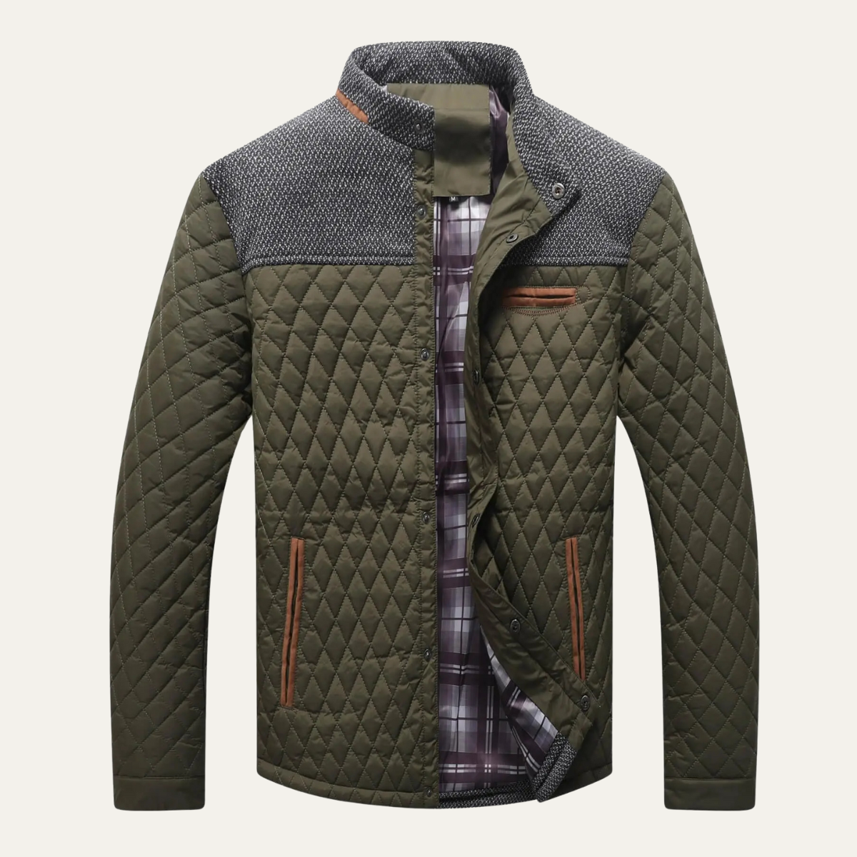Veste matelassée à empiècement pour homme