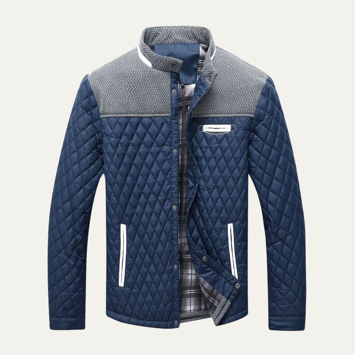 Veste matelassée à empiècement pour homme