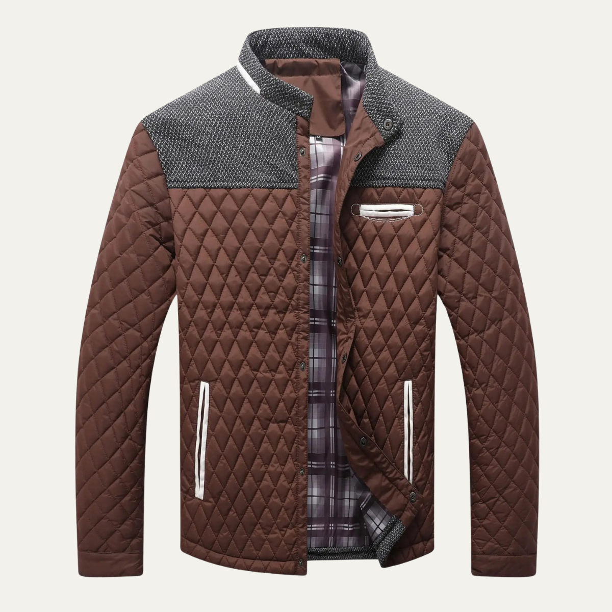 Veste matelassée à empiècement pour homme