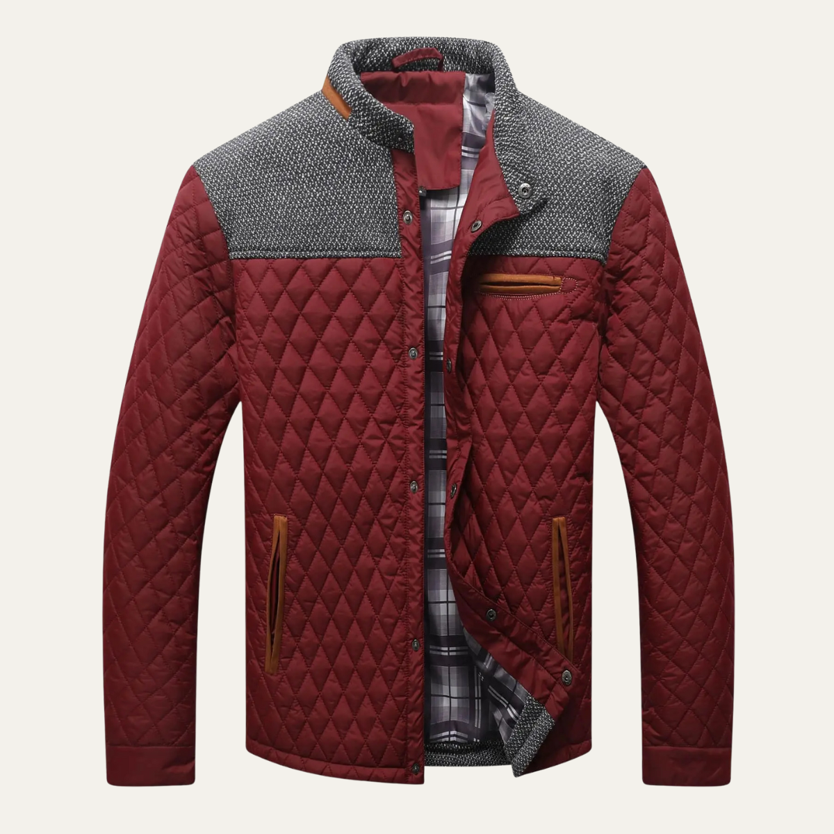Veste matelassée à empiècement pour homme