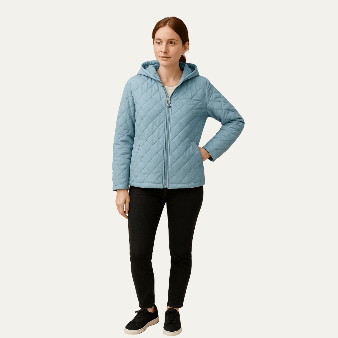Veste matelassée à losanges pour femme