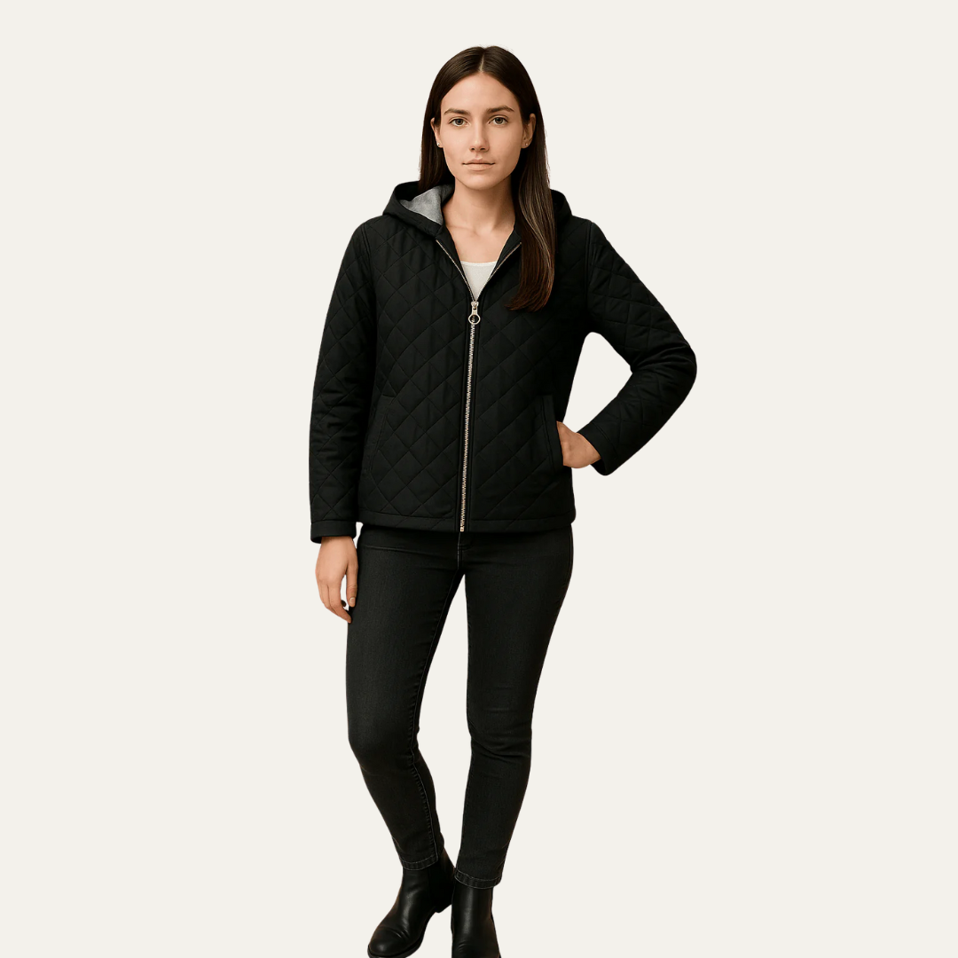 Veste matelassée à losanges pour femme