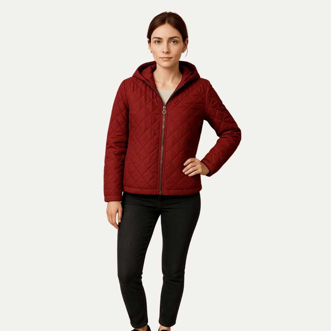 Veste matelassée à losanges pour femme