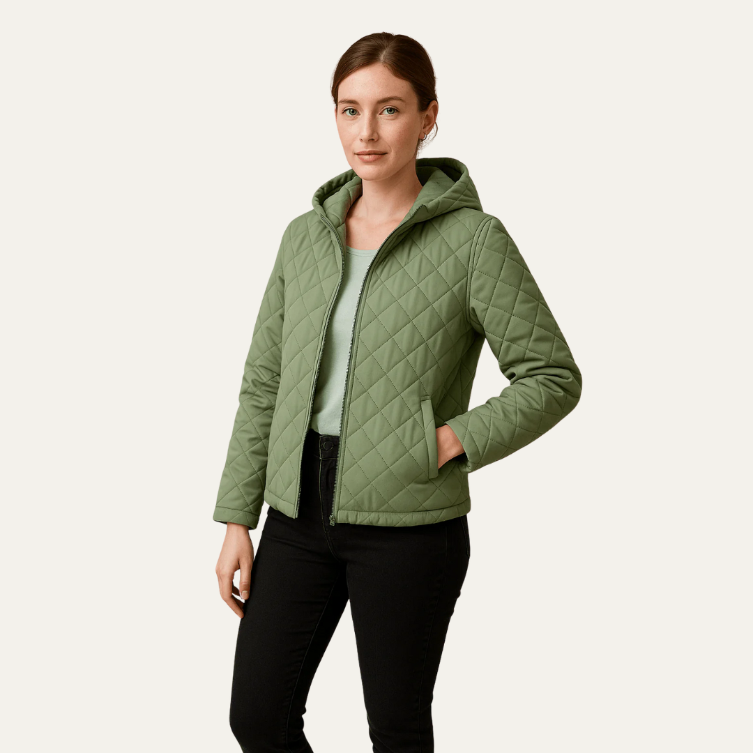 Veste matelassée à losanges pour femme