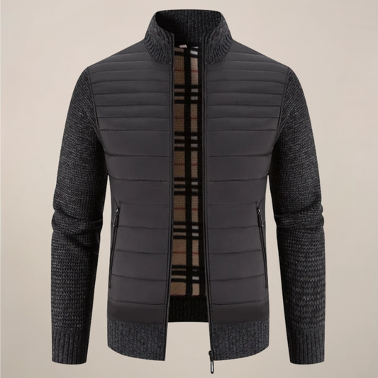 Veste matelassée hybride en maille pour homme