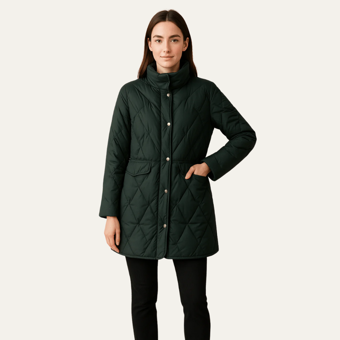 Veste matelassée mi-longue pour femme