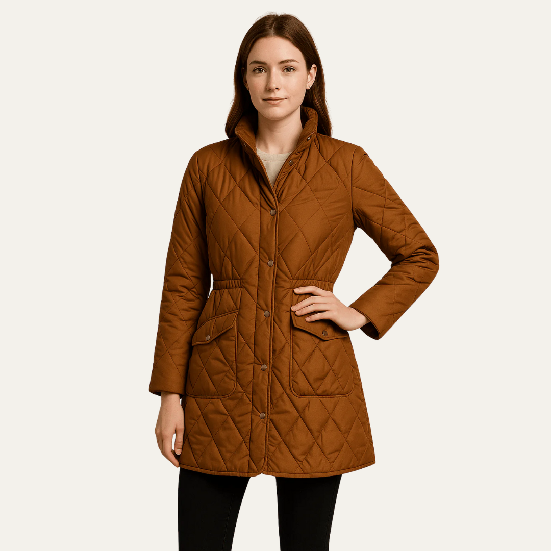 Veste matelassée mi-longue pour femme