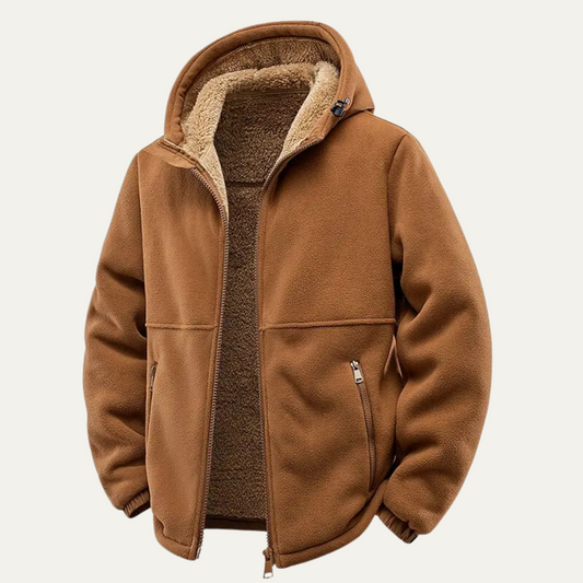 Veste polaire à capuche zippée pour homme